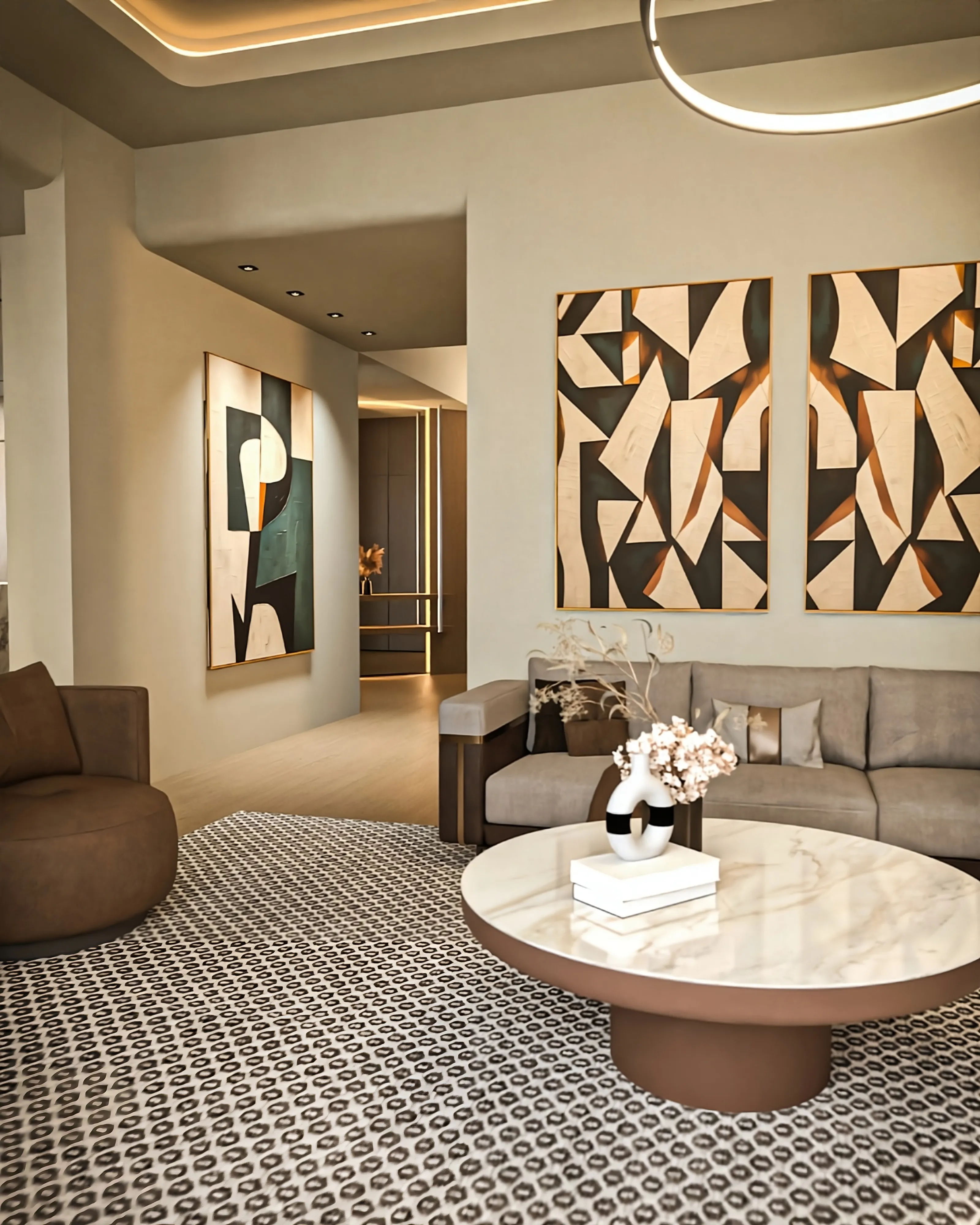 Modern interior design with premium finishes