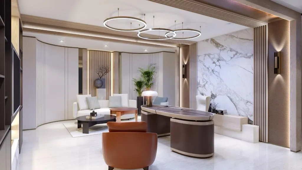 Elegant dining space with luxury furnishings