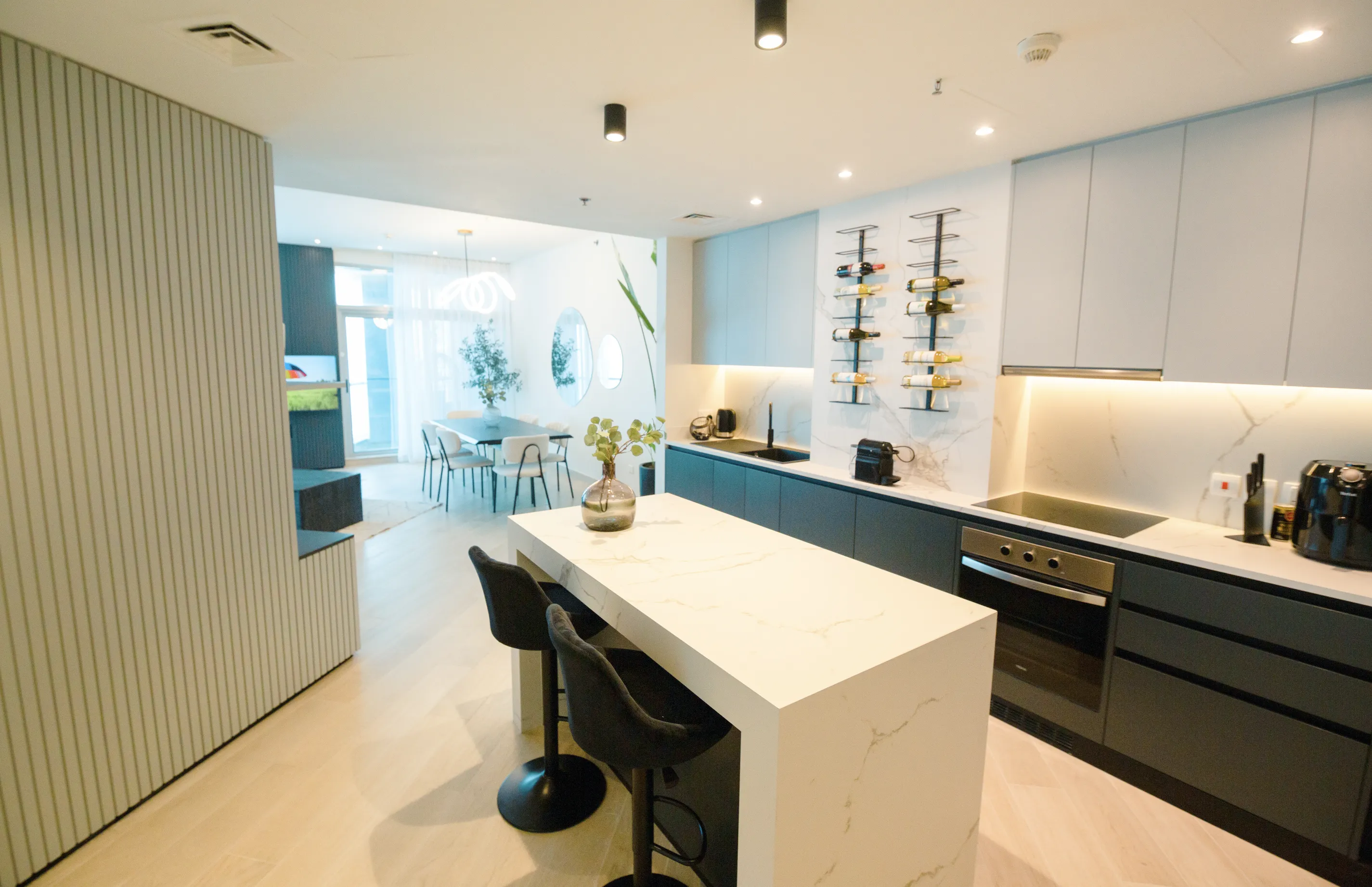 Elegant dining space with luxury furnishings