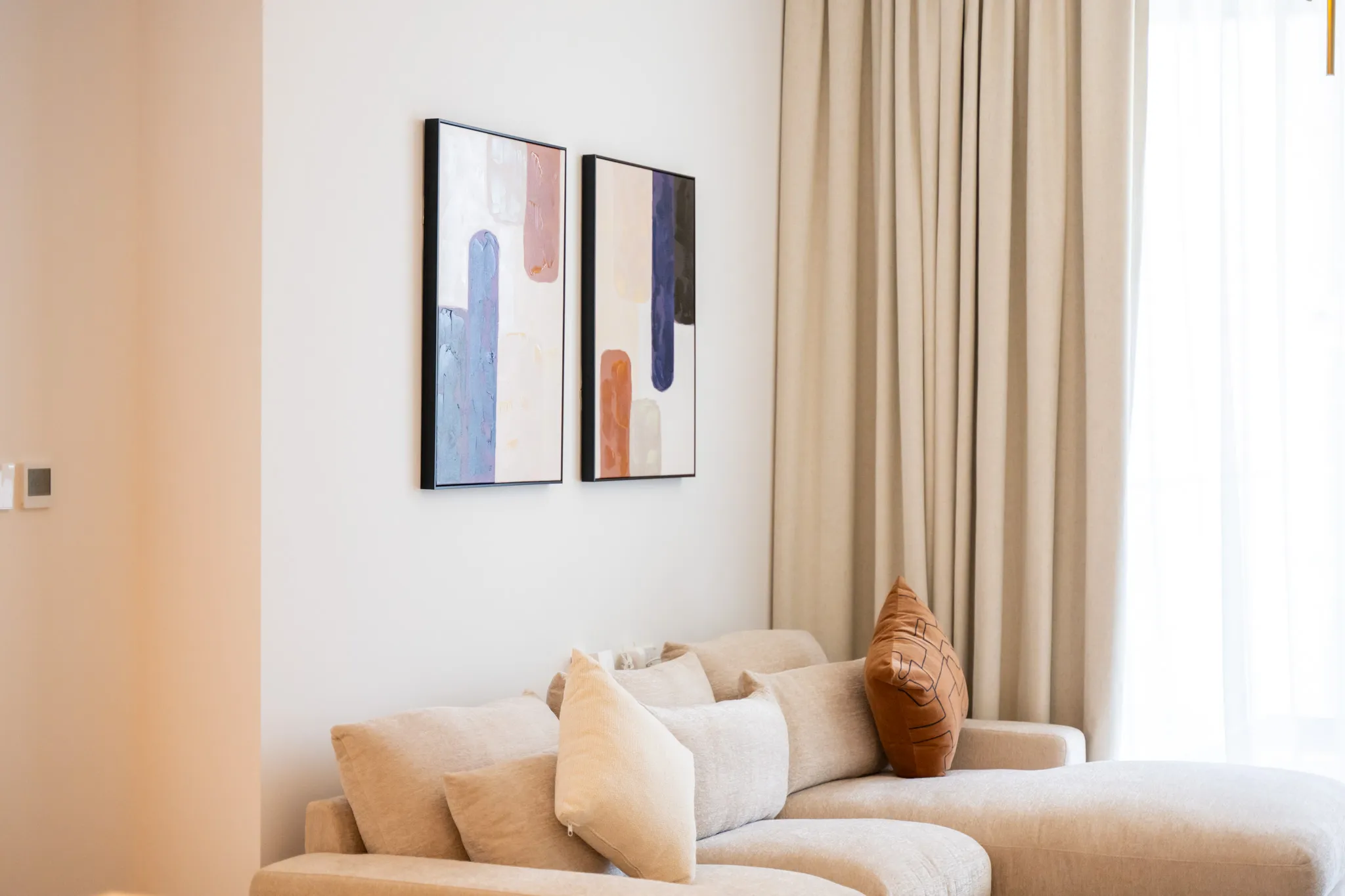 Spacious open-plan living area with contemporary design