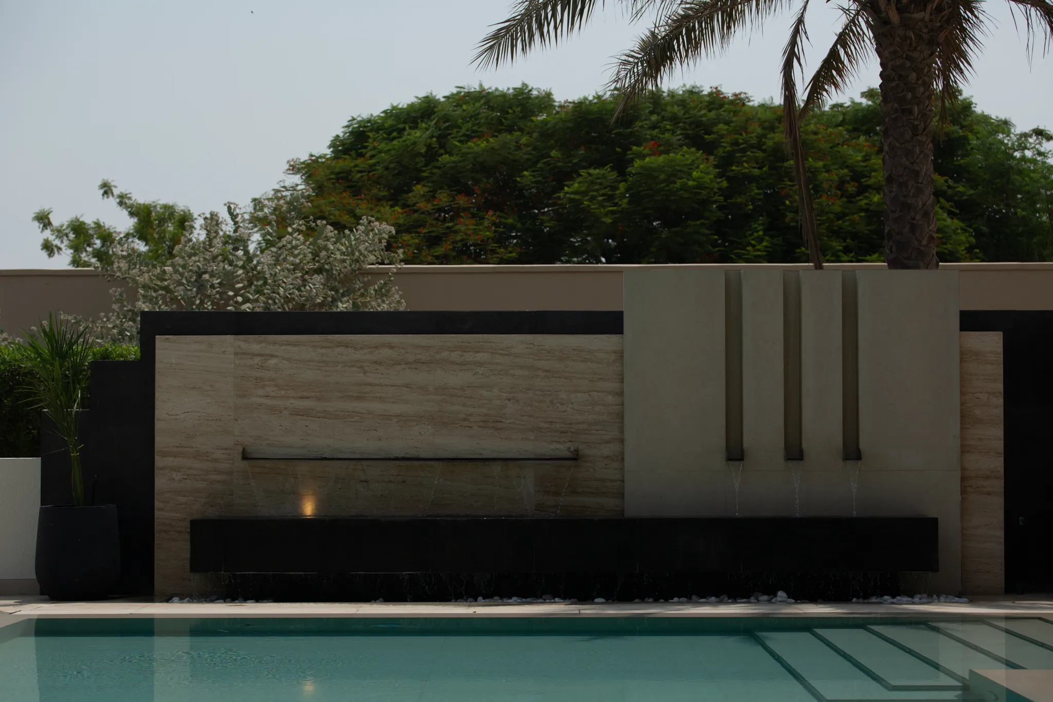 Living room with modern furniture and elegant decor